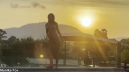 Monika Fox - Blowjob Rimming And Golden Shower In Pool Against Sunset